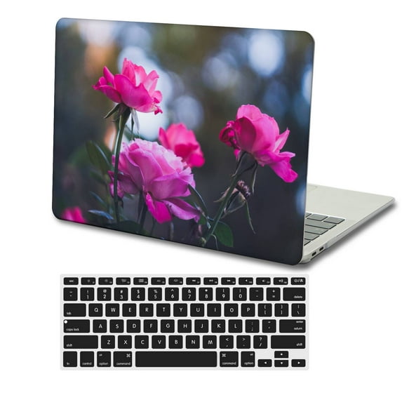 KSK KAISHEK Hard Shell Compatible with Newest MacBook Pro 15 inchs 2016-2019 A1707&A1990 + Black Keyboard Cover, Rose series 0005
