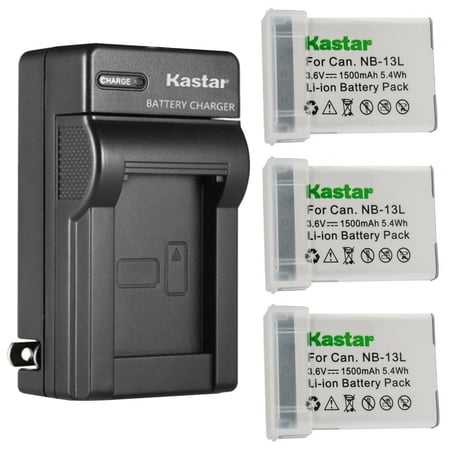 Kastar 3-Pack Battery and AC Wall Charger Replacement for Canon PowerShot G7 X Mark II PowerShot G7 X Mark III PowerShot G9 X PowerShot G9 X Mark II PowerShot SX620 HS Cameras