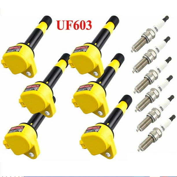 CarBole UF603 Ignition Coil & Platinum Spark Plug Set for 20092014