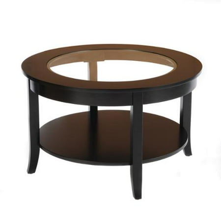 Bianco Collection Black 30 Inch Round Glass Top Coffee Table Bianco Collection Black 30 Inch Round Glass Top Coffee Table