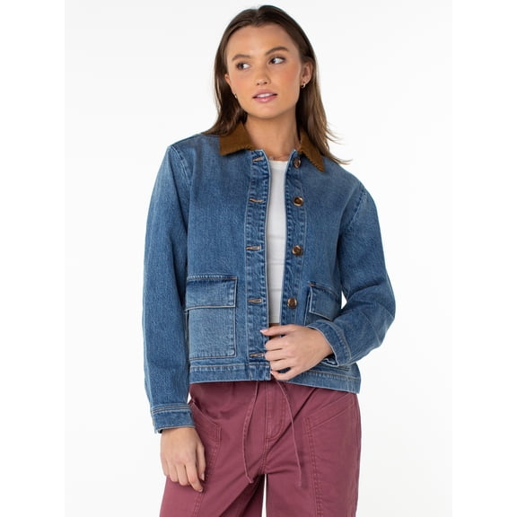 Celebrity Pink Women's and Women's Plus Boxy Barn Jacket, Sizes XS-4X