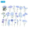 thumbnail image 3 of Calcomanías de Flores de Vinilo Transparente Uxcell PET Flores Claras Calcomanías Florales para Álbum de Recortes Azul 80 Hojas, 3 of 6