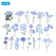 thumbnail image 3 of Calcomanías de Flores de Vinilo Transparente Uxcell PET Flores Claras Calcomanías Florales para Álbum de Recortes Azul 80 Hojas, 3 of 6