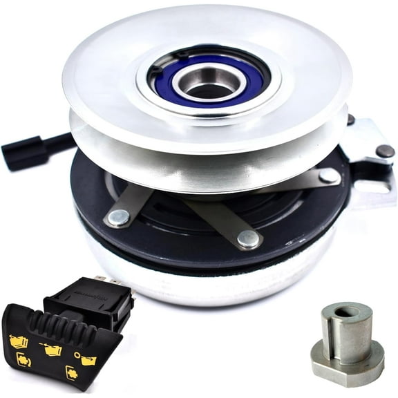 HD Switch AM141536 HiTorque Clutch & Blade Switch AM135131 for John Deere X300 X300R X304 X305R X310 X320 X324 X340 X360 X500 X520 X530 X534 X540 X590 Mower Tractor - Billet Pulley & 10AMP OEM Upgrade