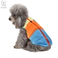thumbnail image 3 of Gustave Pet Cat Dog Vest Coat Winter Warm Windproof Waterproof Cozy Dog Warm Costume Jackets for Small Medium Large Dog "Blue & Yellow, XL", 3 of 10