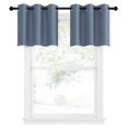 thumbnail image 4 of NICETOWN Blackout Curtains Valances, Grommet Short Kitchen Drapes Light Blocking for Bedroom, Stone Blue, 42"x18", 2 Panels, 4 of 7