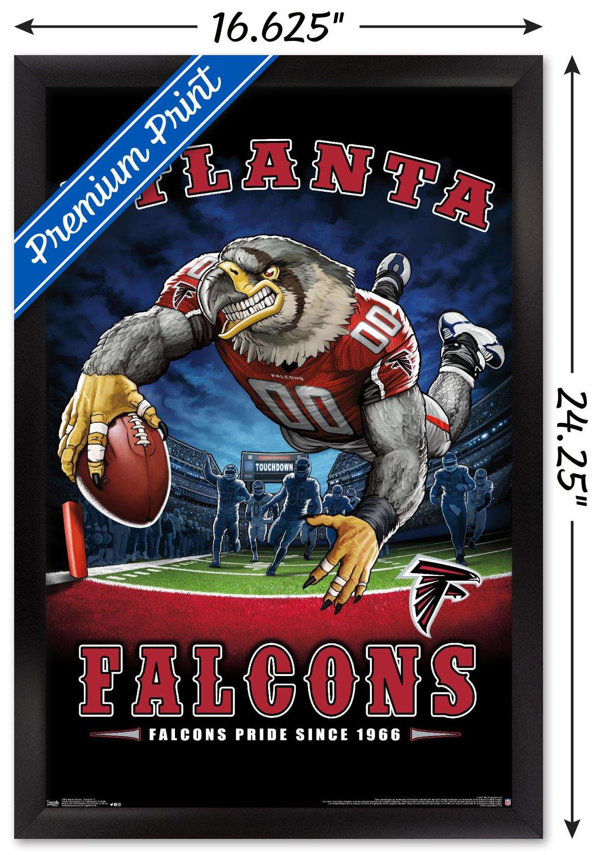 NFL Atlanta Falcons - End Zone 17 Wall Poster, 14.725" x 22.375", Framed - image 3 of 5