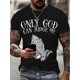 thumbnail image 1 of [ Graphic Tee] Graphic T-Shirt - Casual Crew Neck, Regular Fit, Slight Stretch Knit Fabric, Praying Hands Print, All-Season Tee, 1 of 4