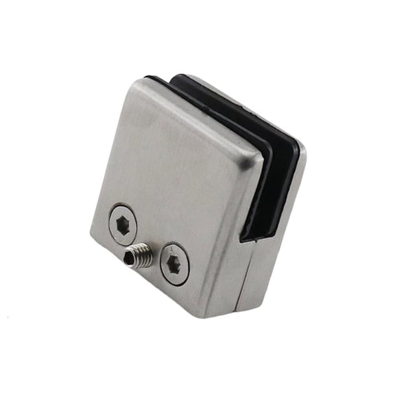 Stainless Steel Glass Clamp Adjustable Glass Shelf Brackets Glass Railing Clamp with Rubber Gaskets Easy to Install