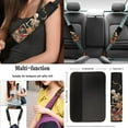 thumbnail image 5 of Uorisanigo Skeleton Guitar 10 Pack Car Seat Covers with Auto Seat Belt Cover and Steering Wheel Cover Auto Water Cup Pad Chapstick Holder Soft Cars Interior Accessories Universal Fit Car SUV, 5 of 7