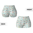 thumbnail image 5 of Haiem Cute Cows No Front Seam Biker Shorts for Women Yoga Workout Gym Bike Shorts with Tummy Control Moisture-Wicking-XX-Large, 5 of 9