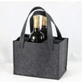 thumbnail image 2 of Inteprter Regalo para los amantes del vino Bolso protector del vino de la cerveza de la capacidad grande de la bolsa del vino del fieltro Almacenamiento y organización del hogar Rojo, 2 of 6