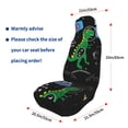 thumbnail image 4 of Gaeub Space Dino Cartoon Black 2Pack Full Set Car Seat Covers with Soft Padding Universal Auto Front Seats Protector and Cushion Mat, 4 of 7