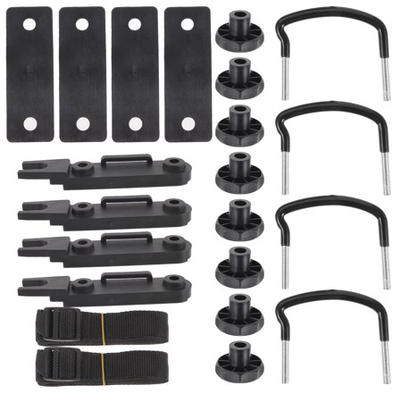 LULULION Universal Roof Box U Bolt Clamps 4 Pcs Stainless Steel Roof Rack U Bolt Clamps Rooftop Tent Mounting Hardware
