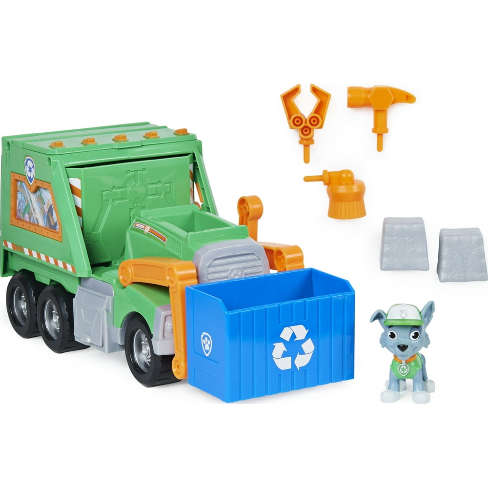 paw patrol rocky's reuse it truck with figure and 3 tools