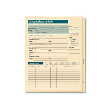 ComplyRight 1-Part Personnel Folder 25/Pack (A223)