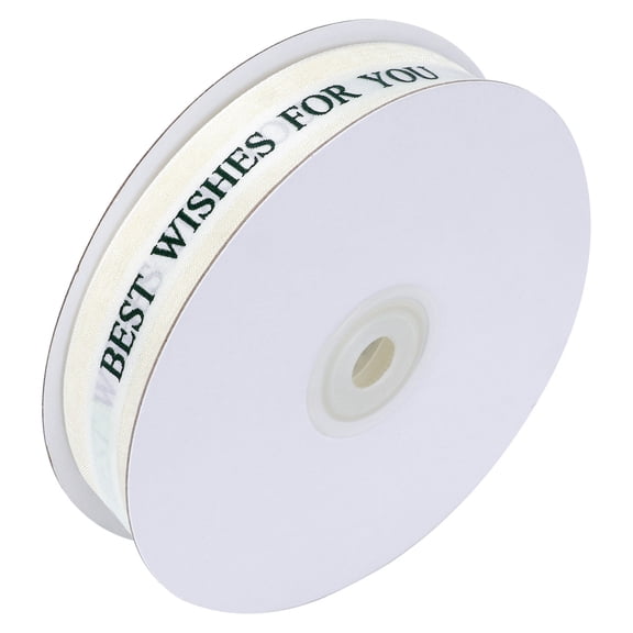 LABSERRON White Lace Silk Ribbon for Invitations Embellishments 1 Roll