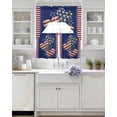 thumbnail image 3 of 4th of July Swag Curtains for Living Room/Bedroom Windows, American Flag Independence Day Vintage Kitchen Curtains and Valances Set 36 Inch Length, Light Filtering Swags Valance Curtain Panels, 3 of 5
