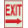 thumbnail image 1 of BRADY 80218 Exit Sign,14 x 10In,R/WHT,Exit,ENG,SURF, 1 of 1