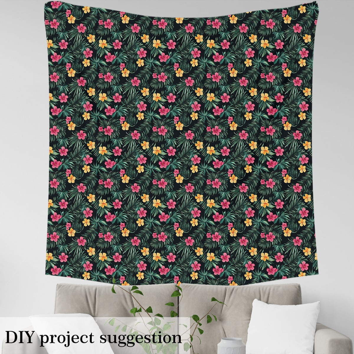 Homewish Romantic Vintage Flower Fabric by the Yard 1 Yard