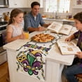 thumbnail image 6 of HuiXinOu Mardi Gras Table Runner, Carnival Party Dining Kitchen Decor, Colorful Festival Home Celebration, Indoor Holiday Tablecloth, 6 of 7
