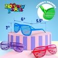 thumbnail image 2 of 24 Pairs Shutter Glasses Shades Eyeglasses, Neon Color Slotted Sunglasses 80's Party Props - (4 Colors), 2 of 6
