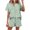 Green, variant on AOOCHASLIY Clearance Trendy Women Tops Fashion Women's Casual Print Short Sleeve Button Tops Nightwear Shorts Sleepwear Sets