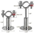 thumbnail image 3 of Stainless Steel Wall Mount Ceiling Mount Pipe Supports, 2pcs Adjustable Pipe Bracket Clamp Pipe Straps With Screws -tt, 3 of 5