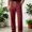 Wine, variant on LMOIPLI Men's Basic Straight Casual Pants Elastic Drawstring Waist Stretch Soft Wrinkle Proof Daily Trousers with Side Pockets Black S