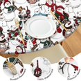 thumbnail image 4 of Multicolor Christmas Snowman Pattern Round Fitted Tablecloth with Elastic Edge,Dining Table Cover Waterproof,Outdoor Round Tablecloth for Camping,Dining,Indoor and Outdoor, 4 of 7