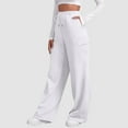 thumbnail image 2 of Women'S Pants Woman Pants Casual White Baggy Pants Women Loose Pants Elastic Pants for Women Fall Pants, 2 of 8