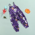 thumbnail image 3 of xiaxaixu Halloween Sleeveless Jumpsuit, Pumpkin Print Romper, 3 of 7