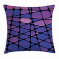 thumbnail image 1 of Abstract Throw Pillow Cushion Cover, Contemporary Stained Glass Design with Graphic Drops Mosaic Vibrant Pattern, Decorative Square Accent Pillow Case, 18 X 18 Inches, Purple Pink Black, by Ambesonne, 1 of 2