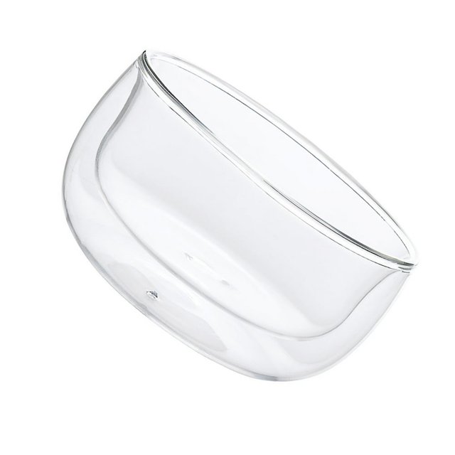 CUITING Bowl Glass Bowls Double Breakfast Soup Rice Nut Cream Ice Prep Cereal Noodle Mixing Layer Kitchen Serving Dessert Fruit