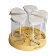 thumbnail image 3 of Lipstore Dry Food Storage Containers Grain Dispenser 360 degree Rotating Organizer Rice Dispenser for Beans Barley Peanut Cereal Countertop Yellow Base, 3 of 8