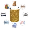 thumbnail image 6 of Bingfone Gold Glitter Waterproof Foldable Laundry Hamper Bucket With Handles For Storage Bin,Clothes Hamper (Small), 6 of 8
