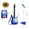 thumbnail image 7 of Best Choice Products Pretend Play Kids Electric Guitar, Toy Guitar with Interactive Microphone, Amp - Blue, 7 of 7