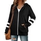 thumbnail image 1 of Sudaderas con capucha y bolsillo de manga larga con cremallera para mujer, tallas S a 2XL, 1 of 7