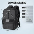 thumbnail image 2 of Water-Resistant Fishing Tackle Backpack with 2 Rod Holders, Large Gear Storage, Black, 2 of 6