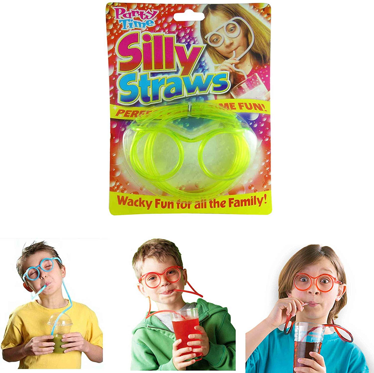 8pcs random colors Boys Girls Teen Funny Flexible Drinking Straw Glasses  Decorative Accessories For Birthday Party Supplies Favors Game Black Friday  Christmas New Year
