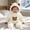 White, variant on Gamivast Newborn Baby Fleece Romper Fluffy Cute 3D Animal Ears Hooded Snowsuit with Bear Graphic Patch Footed Winter Warm Jumpsuit Outerwear for Infant Boys Girls 12 Months