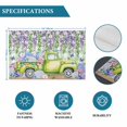 thumbnail image 6 of Blue Purple Floral Placemats Set of 8, Spring Hydrangea Flower Truck Green Plaid Placemats for Dining Table, Place Mats for Kitchen Tabletop, Waterproof Wipeable Dining Table Mats Set, 6 of 9