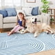 thumbnail image 5 of Alfombra Lahome Abstract, lavable, 120 x 180 cm, azul y blanco, para dormitorio, 5 of 6