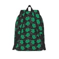 thumbnail image 2 of Lsque Cartoon Kawaii Frogs Pattern Canvas Daypack, Durable Backpack, High-quality Versatile Backpack,Vintage Compact Backpack-Medium, 2 of 6