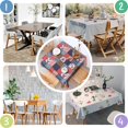 thumbnail image 4 of Pioneer Flower Floral Print Pattern Square Tablecloth, Waterproof Wipeable Spillproof Washable Table Cover for Home Kitchen Party Decor, 60"x60", 4 of 6