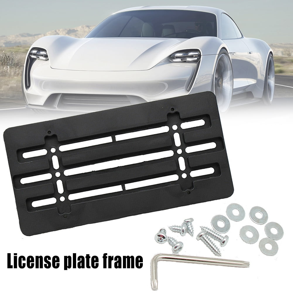 Car Front License Plate Holder Mount Adapter Bumper Kit Bracket for