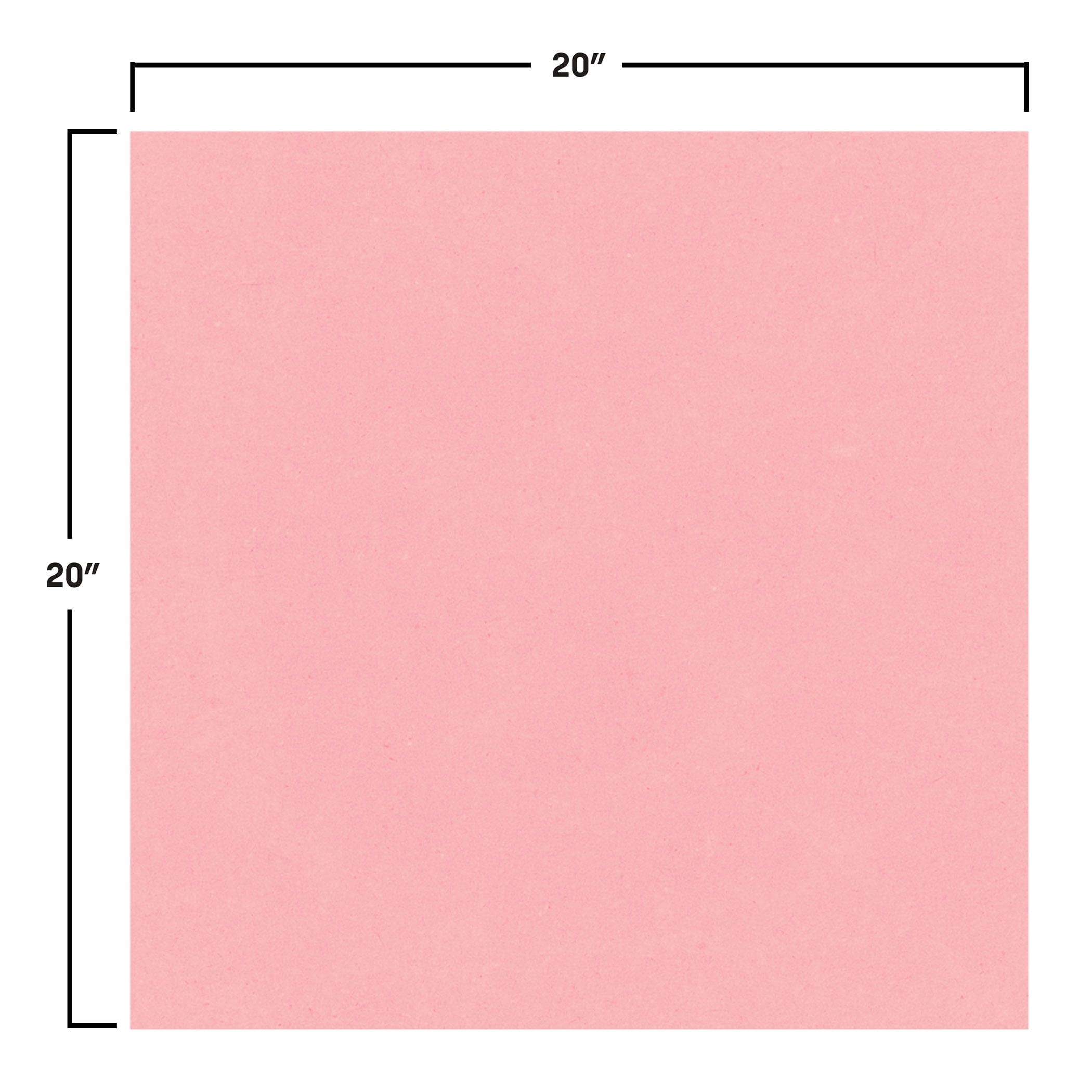 Pink Tissue Paper Sheets, 20" x 20", Pack of 96 Sheets