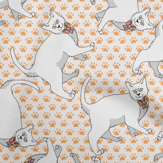 oneOone Rayon Off White Fabric Kawai Sewing Craft Projects Fabric Prints By Yard 56 Inch Wide