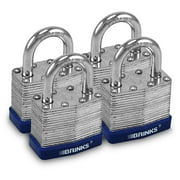1 9/16" Steel Laminated Lock 4pk