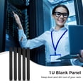 thumbnail image 2 of 1U Blank Panel, 5 Pcs 1U Server Rack Panels, Metal Rack Mount Filler Panels for 19inch Serve Rack Cabinets/Enclosures/Network Cabinets, Black, 2 of 6
